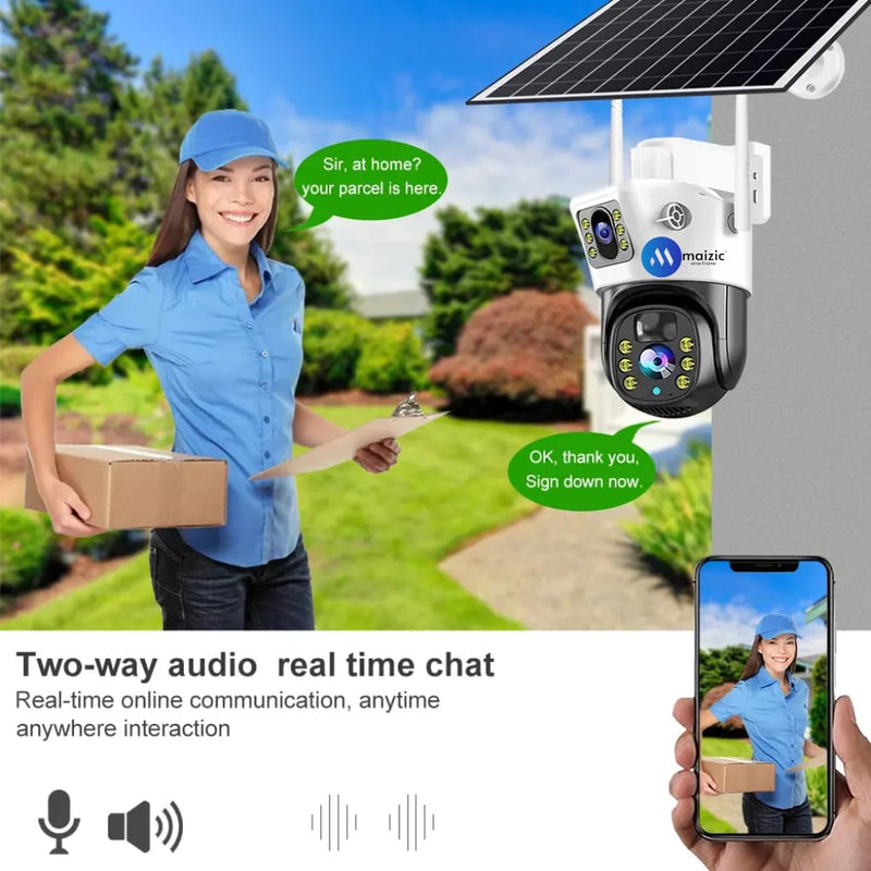 Maizic Smarthome Supercam 4K 2in1 5+5 MP Solar Dual Lens Wi-Fi Camera