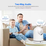 Maizic Ultracam Aura 5MP WiFi CCTV Camera | 360° Indoor Security Cam with Color Night Vision, Motion Detection, 2-Way Audio, Multi-User App Access & 128GB SD Card Support
