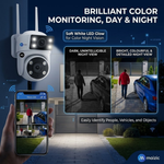 Maizic Smarthome Lynox 4G SIM Outdoor PTZ CCTV Camera | Full HD 1080P Security Camera | 360° Pan & Tilt Rotation | AI Motion Detection & Auto Tracking | Color Night Vision | Two-Way Audio | IP66 Waterproof | microSD Card Support