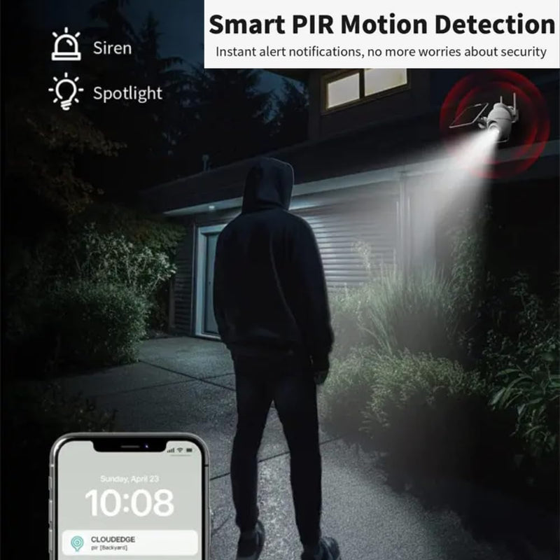 Maizic Smarthome OvaCam 4G SIM Solar-Powered Outdoor CCTV Camera | Pan & Tilt Zoom, Color Night Vision, Motion Detection, 2-Way Talk, Weatherproof, Supports SD Card up to 256GB