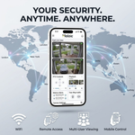 Maizic Smarthome Supercam TwinView 10MP Dual Lens Outdoor WiFi CCTV Camera | Watch Two Views at Once | 360° Pan Tilt + Fixed Lens | AI Human Detection | Full Color Night Vision | Two-Way Intercom | IP66 Waterproof
