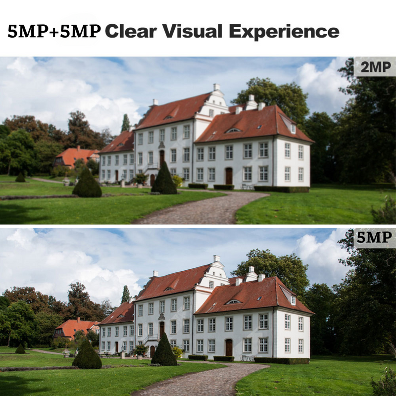 Wi-Fi Dual-Lens (5MP+5MP) Solar Wire-Free Battery Outdoor Waterproof Camera