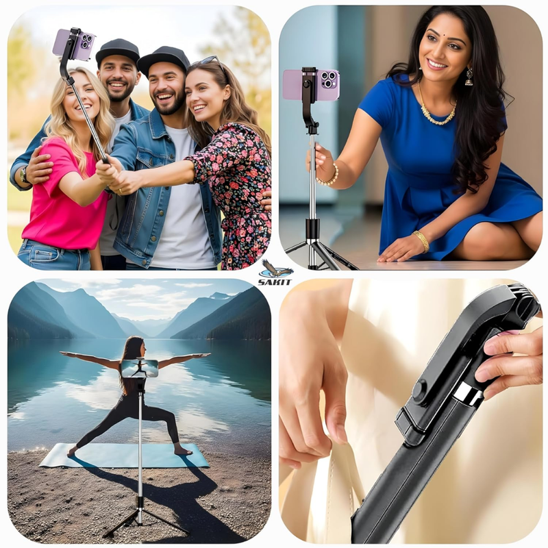 Maizic Smarthome CreatorPod  10 170cm Selfie Stick Tripod with Light, 360° Rotating Phone Holder, Detachable Bluetooth Remote, Extendable Stand for iPhone & Android, Vlogging, Reels, Photos & Travel