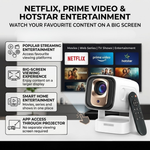 Maizic Smarthome CineGo Max View Smart LED Projector with Native 1080P Full HD, 4K Support, 14000 Lumens, Short Throw, Android OS, WiFi 6, Bluetooth 5.4, Auto Focus and Auto Keystone