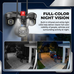 Maizic Smarthome Trion Triple Lens 5MP×3 WiFi Outdoor CCTV Camera | 3-Screen Live View | 360° Pan-Tilt | AI Motion Detection | Full-Color Night Vision | Two-Way Talk | Mobile App Control