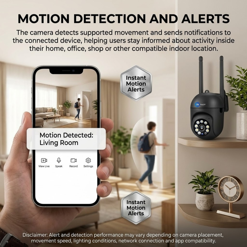 1. Maizic Smarthome Mini Fox Black 5MP Full HD 360° Smart Wi-Fi Indoor Security Camera with AI Person Detection, Motion Alerts, Two-Way Talk and Colour Night Vision