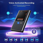Maizic Smarthome VoiceNote 5 64GB Magnetic Digital Voice Recorder, Up to 3072Kbps HD Audio Recorder with AI Noise Reduction, Playback & Rechargeable Battery, Portable Dictaphone for Meetings, Lectures