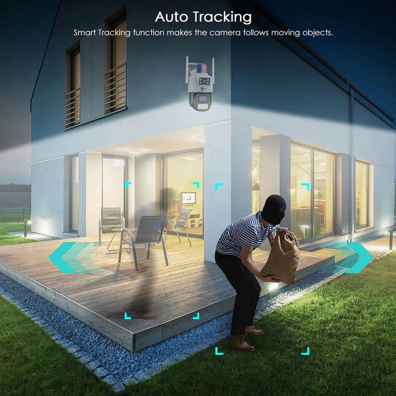 SuperCams 2K Dual Lens/Dual Screen WiFi IP Outdoor Camera