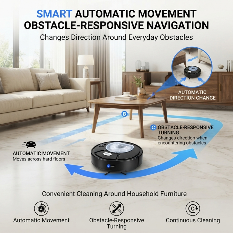 Maizic Smarthome SweepX 1 Robot Vacuum Cleaner for Home, 2-in-1 Automatic Sweeping, Vacuuming & Powerful Suction, Water Spray Function, Compact Floor Cleaning Robot for Tiles & Marble