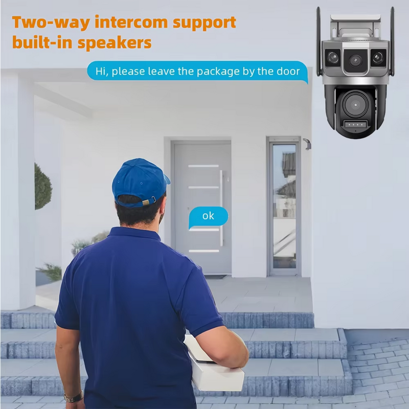 Tricam Shark 5MP+5MP HD 4G Sim Based Pan Tilt CCTV Camera