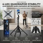 Maizic Smarthome Gimbal Camera G2 1.8M Selfie Tripod for Mobile Phone, 360° Auto Rotation AI Face Tracking Tripod with Remote Control, Quadrapod Stand & Adjustable Phone Holder for Reels, Vlogging & Video Recording