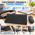 Maizic Smarthome Ultra Slim Wireless Bluetooth Keyboard & Mouse Combo, 10-Inch Compact Rechargeable Keyboard and Mouse Set, Lightweight & Portable Design for iPad, Tablet, Smartphone, Laptop & Desktop, Compatible with iOS, iPadOS, Android, Windows & macOS