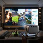 Maizic Smarthome CineCast Pro Smart WiFi Projector | Native 1080P Full HD | 4K Support | 18000 Lumens | Auto Focus & Auto Keystone | 170-Inch Home Theatre | Bluetooth 5.2 | Miracast | HDMI, USB, RJ45