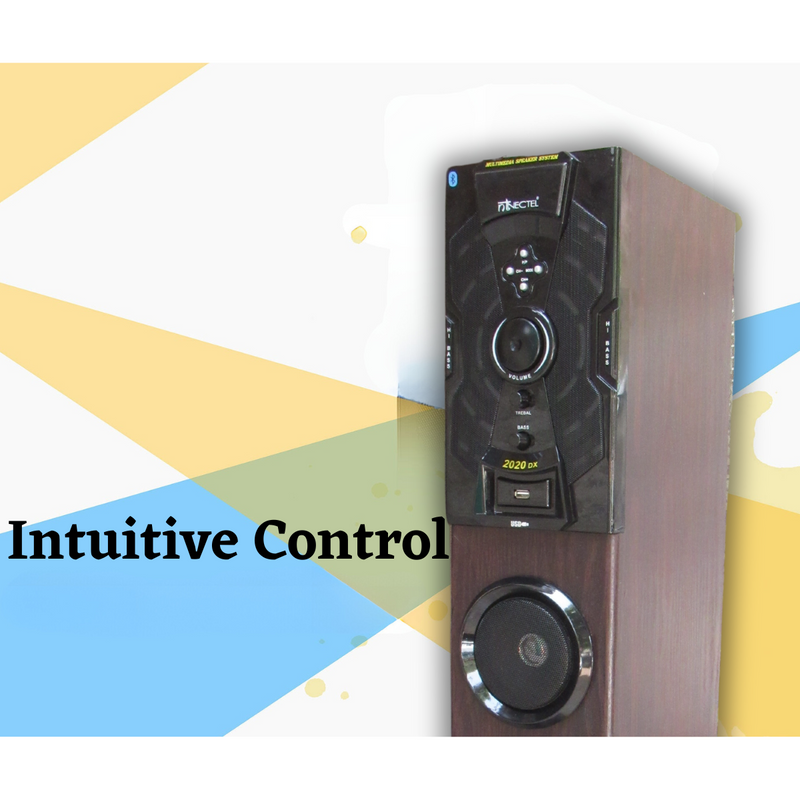 BASS GOD Tower Speaker -Thunderous Bass | Elegant Design | Bluetooth, USB, FM Radio