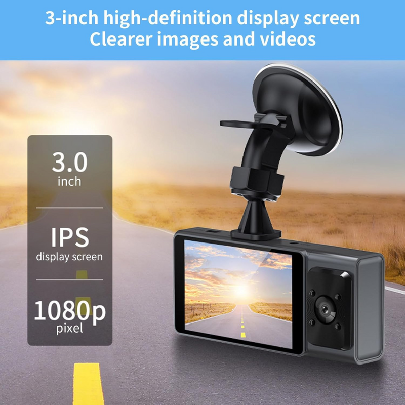 Maizic Smarthome Navic TriX WiFi 3-Channel Dash Cam | 1080P HD | 3