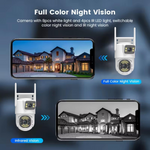 4G 5+5 MP 1080p FHD 2in1 Dual Lens/Screen Wireless Outdoor Camera
