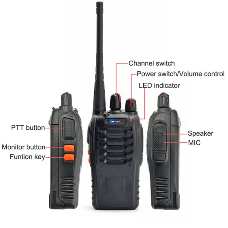 Maizic Walkie Talkie UHF Emergency Alarm