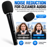 Maizic Smarthome Unidirectional Reporter Microphone with Noise Reduction, Wired Handheld Mic for Smartphone, Clear & Crisp Voice Recording for YouTube, Vlogging, Interviews, Podcasting & Blogging