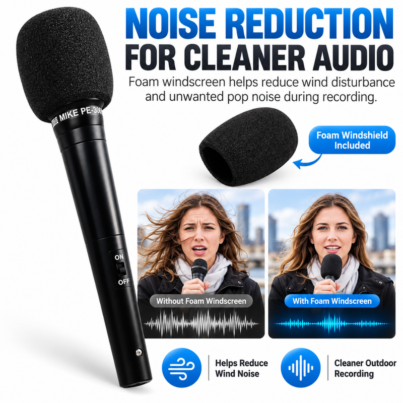Maizic Smarthome Unidirectional Reporter Microphone with Noise Reduction, Wired Handheld Mic for Smartphone, Clear & Crisp Voice Recording for YouTube, Vlogging, Interviews, Podcasting & Blogging