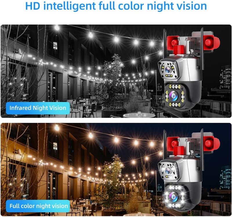 Supercam Siren Camera with 4K 2in1 5MP Dual Lens Wireless Wi-Fi Outdoor Camera