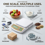 Maizic Smarthome SF-400A Digital Kitchen Weighing Scale 10kg x 1g | High-Precision Electronic Weight Machine with LCD Display, Tare & PCS Counting, Adapter Support | Ideal for Kitchen, Home, Office & Laboratory