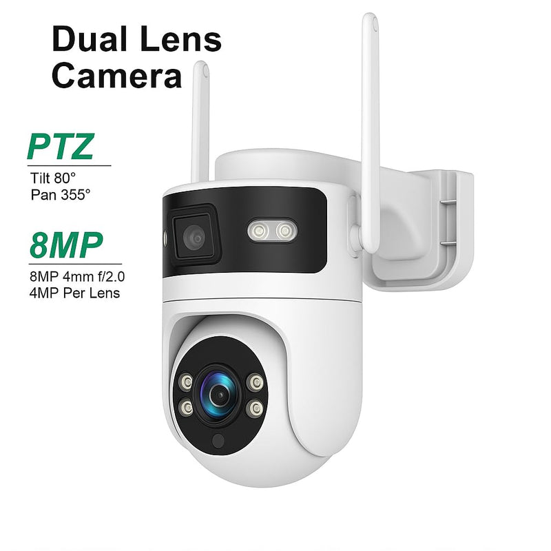 Maizic Smarthome Supercam Syno WiFi CCTV Camera 4 MP+ 4 MP Full HD Home Security Smart Camera, 360 Degree Coverage, Night Vision, Two-Way Audio, Mobile App, Cloud & SD Card Recording