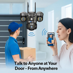 Maizic Smarthome Trion X 5MP×3 Triple Lens 4G SIM CCTV Camera | Outdoor Security Camera Without WiFi | 360° PTZ Rotation, Color Night Vision, AI Motion Detection, Two-Way Audio, SD Card Support