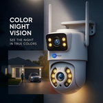 Maizic Smarthome Supercam Fox 5MP+5MP Dual Lens WiFi Outdoor Security Camera | Full HD 360° View | Color Night Vision | AI Human Detection | 2-Way Audio | Waterproof CCTV with 128GB SD Support | Multi-User Access