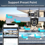 Tricam 10X Optical Zoom 5+5 MP UHD 4G/5G Sim Outdoor CCTV Camera For Home