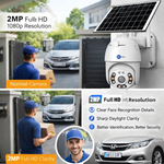 Maizic Smarthome Fox Solar 2MP FHD WiFi Outdoor CCTV Camera | 360° View | 8000 mAh Inbuilt Battery | Color Night Vision | Motion Detection | Two-Way Audio | Waterproof | SD Card Support (Up to 128GB)