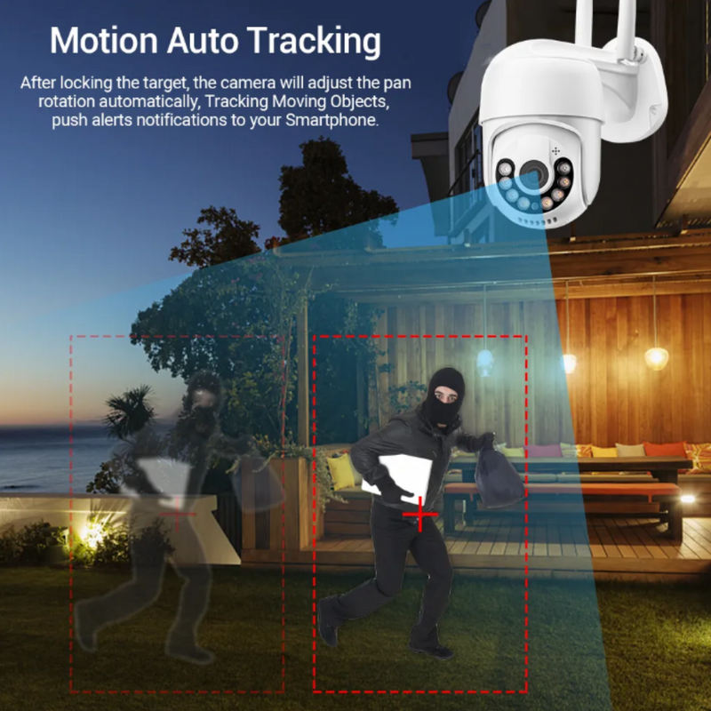 Dragonfly 3MP FHD PTZ Wifi Night Vision Security Camera