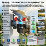 Maizic Smarthome TRIGENIE Siren 4G Solar Outdoor Security Camera | 15MP Triple Lens (5MP×3), Triple Screen Live View, 360° AI PTZ, Active Siren, Color Night Vision, Human Detection, Two-Way Audio, IP66