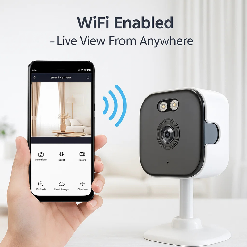 Maizic Smarthome Kyron CubeCam 3MP UHD WiFi Indoor CCTV Camera | Manual 360° Rotate | Color Night Vision | AI Human Detection | Two-Way Audio | Multi-User Access