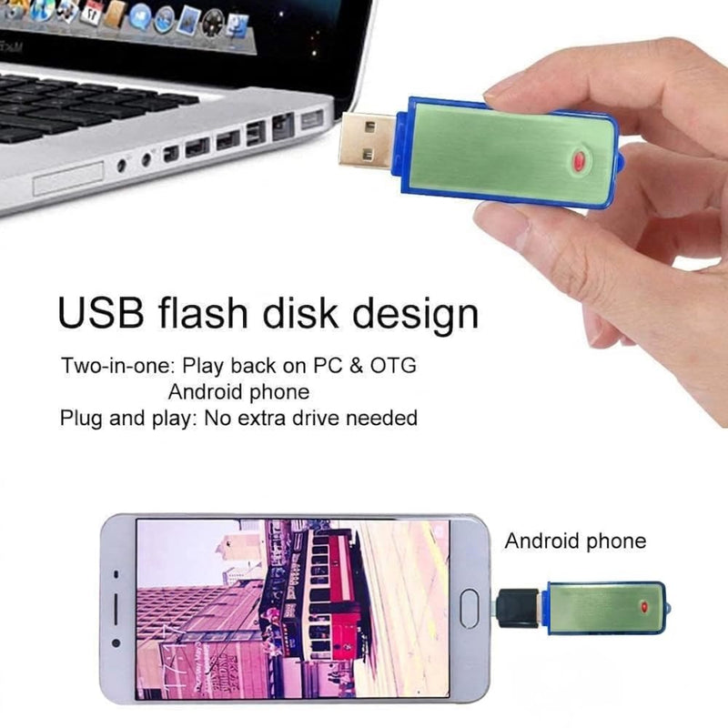 Maizic Smarthome USB Voice Recorder 8GB, Digital Audio Recording Pen Drive with Clear HD Sound, Portable Mini Audio Recorder for Meetings, Lectures, Interviews, Office & Personal Use