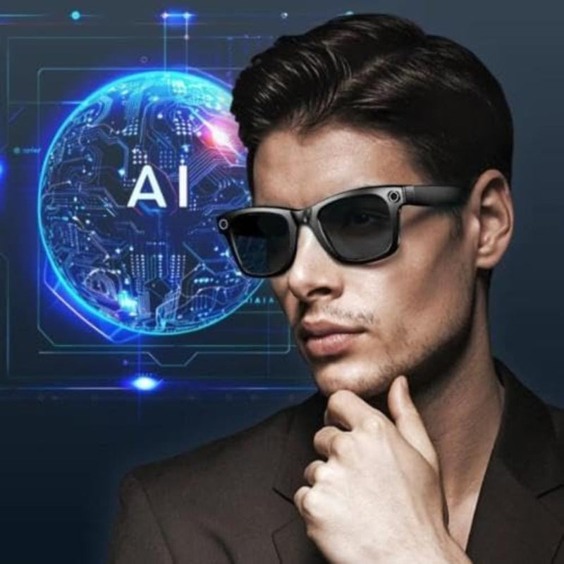 Maizic Smarthome AI Smart Video Glasses with 10MP HD Camera, Live Language Translation, AI Object Recognition, Bluetooth Calling, Voice Assistant & 3 Interchangeable Lenses
