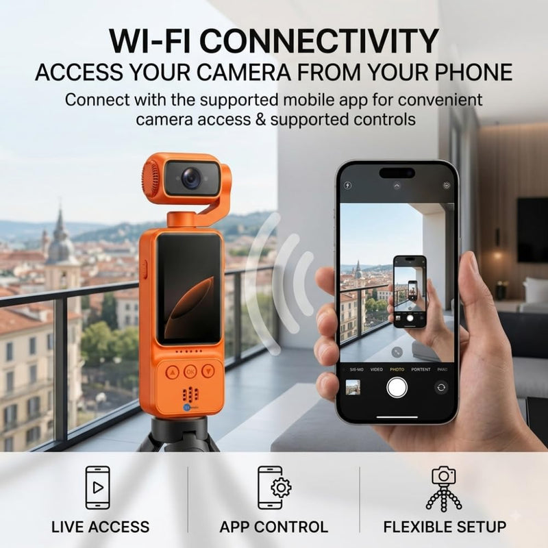 Maizic Smarthome Q6 1080P FHD WiFi Vlogging Camera | App Control, Rotatable Lens, Night Vision, Motion Detection, 2.0
