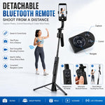 Maizic Smarthome AI Tracking Selfie Stick Tripod, 360° Face Tracking Phone Stand with Bluetooth Remote, Reels Scroll Up/Down/Left/Right, Gesture Control for Vlogging, Selfies & Live Streaming