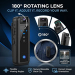 Maizic Smarthome ProofCam B1 1080P Full HD Body Camera, Mini Wearable Video Recorder with IR Night Vision, 180° Rotatable Lens, Up to 5H Recording, 256GB TF Card Support & Portable Back Clip