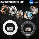 Maizic 12 Inch Ring Light with Tripod | 3 Light Modes | USB Type-A LED Ring light\ Studio light for Makeup, Photography, YouTube & Live Streaming