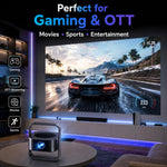 Maizic Smarthome Lumora Pro Smart Projector | 4K Support, Android 13, Auto Focus & 4-Point Keystone | 16000 Lumens, 150” Big Screen, Built-in Speaker for Home Theater, Movies & Gaming