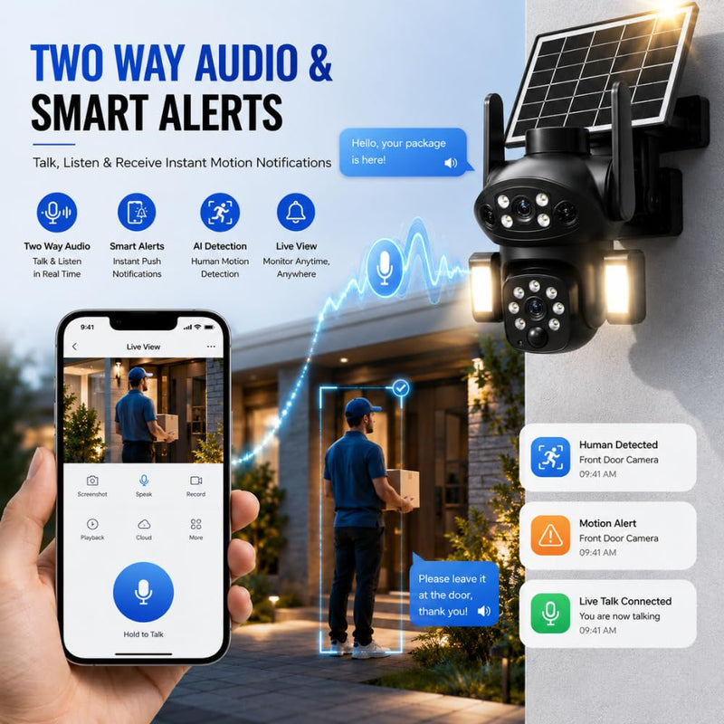 Maizic Smarthome Tricam Black Beauty 4G SIM Solar Security Camera