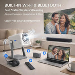 Maizic Smarthome AVITAR 4K Smart LED Projector | Native 4K | 8000 Lumens | Android 14 | Netflix, YouTube & Play Store | WiFi & BT | Auto Keystone | 360° Rotation | Miracast | HDMI, USB | 200″ Screen