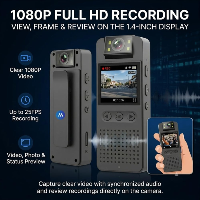 Maizic Smarthome ProofCam B2 1080P Full HD Body Camera | 1.4