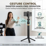 Maizic Smarthome 1.8M AI Auto Face Tracking Selfie Stick Tripod, 360° Rotating Mobile Phone Stand with Bluetooth Remote, Foldable Extendable Tripod for Vlogging, Reels, Selfies & Live Streaming