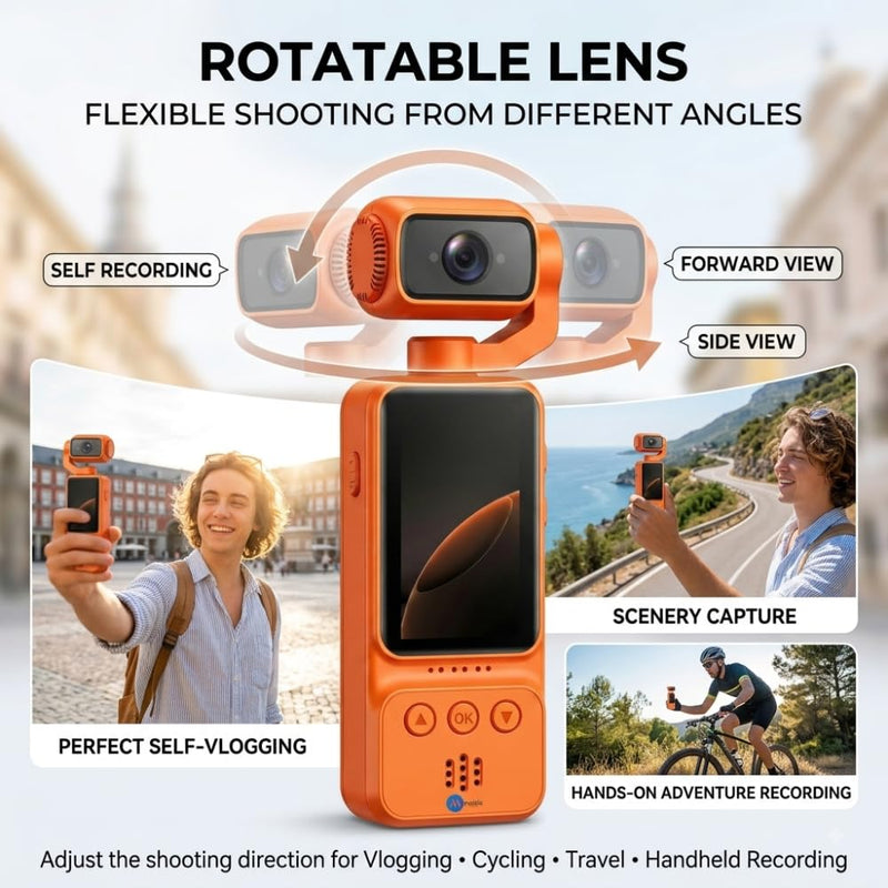 Maizic Smarthome Q6 1080P FHD WiFi Vlogging Camera | App Control, Rotatable Lens, Night Vision, Motion Detection, 2.0
