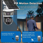 Maizic Smarthome Opti-Zoom 10X Optical Zoom 2 Lens/3 Screen View 4G Sim Based Wireless Solar CCTV Camera with 7W Solar Panel Built-in Battery, Human+ PIR Motion Detection, Two-Way Audio
