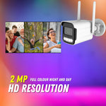 Maizic Smarthome 2MP Full HD Outdoor Bullet CCTV Camera – Wide Angle, Full-Color Night Vision, IP66 Waterproof, Compatible with All 2MP DVRs (Wired, White)