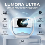 Maizic Smarthome Lumora Ultra Smart Projector | Android 13, Auto Focus & Auto Keystone, WiFi BT, Built-in Speaker, 12000 Lumens, 150” Home Theater Projector for Movies, Gaming