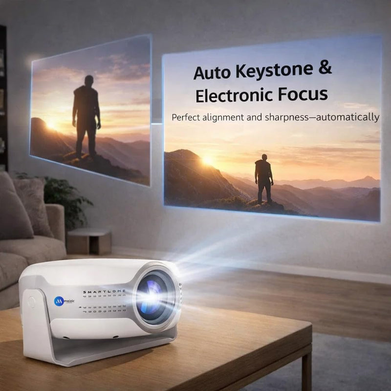 Maizic Smarthome Tej XL Native 4K Smart LED Projector | 10000 Lumens | Up to 300” Screen | Android 12 | WiFi 6 & BT 5 | Auto Keystone & Electronic Focus | Miracast | Built-in Netflix, Play Store