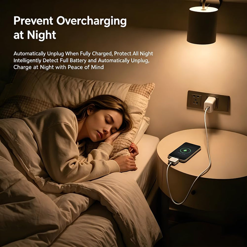 Maizic Smarthomes 140W USB-C Auto Stop Charging Protector | Automatic Power Cut-Off at Full Charge | Battery Protection Adapter for iPhone 15/16 Series, Android Phones, Tablets & USB-C Devices